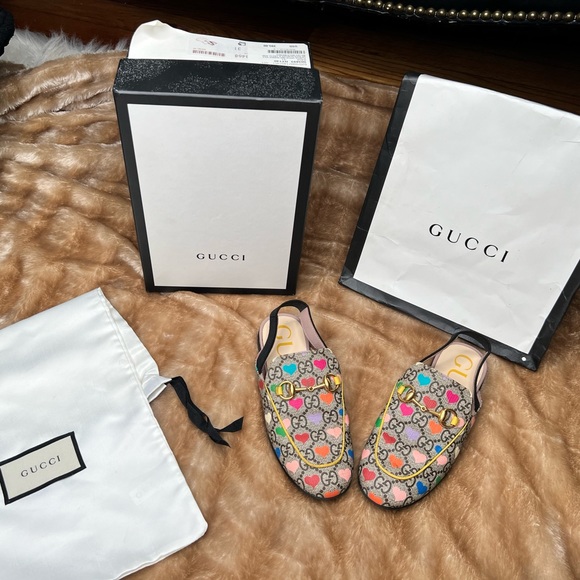Gucci Kids Sling Back Shoe Size 31 Authentic. Dust bag, Box, and Bag. - Picture 3 of 9